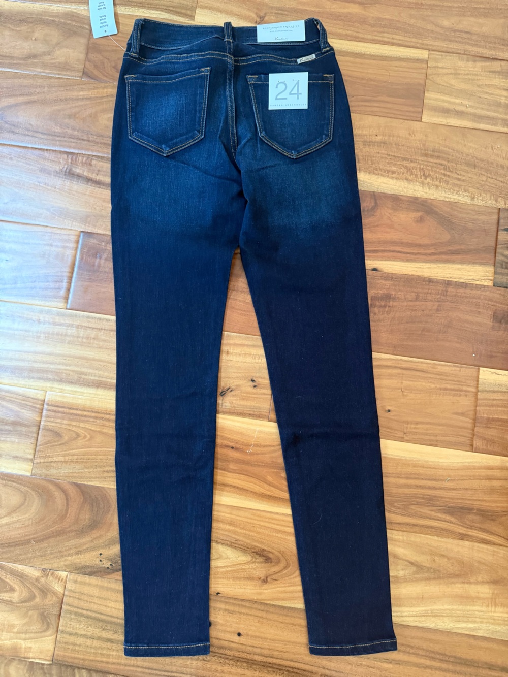 KanCan Dark Indigo Skinny Jeans with Contrast Stitching